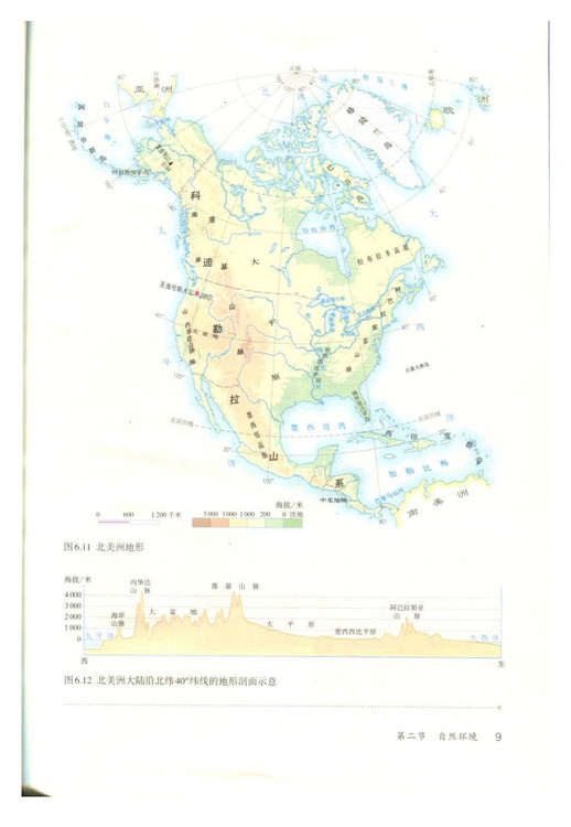 2012部编版七年级地理下册分析北美洲的地形及其对河流的影响第0页