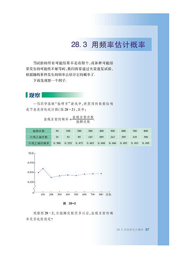 沪科版初中数学初三数学下册用频率估计概率第0页