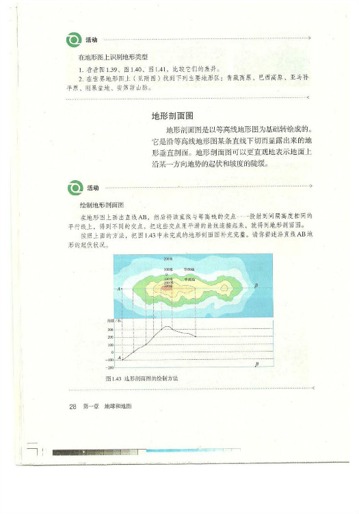 2012部编版七年级地理上册绘制地形剖面图第0页