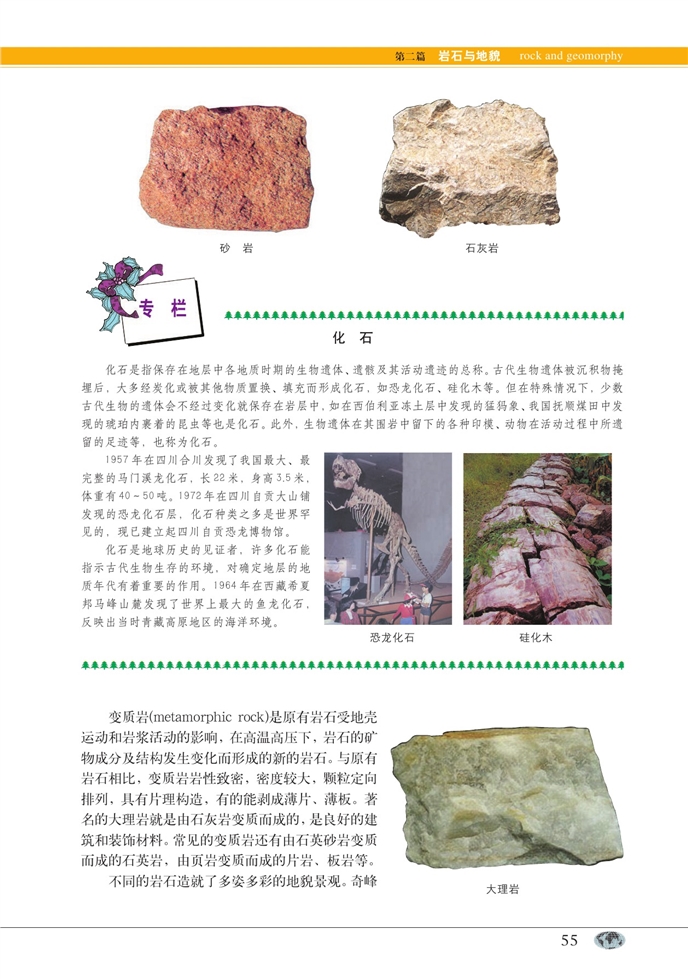 中图版高中高一地理第一册岩石与矿物第2页