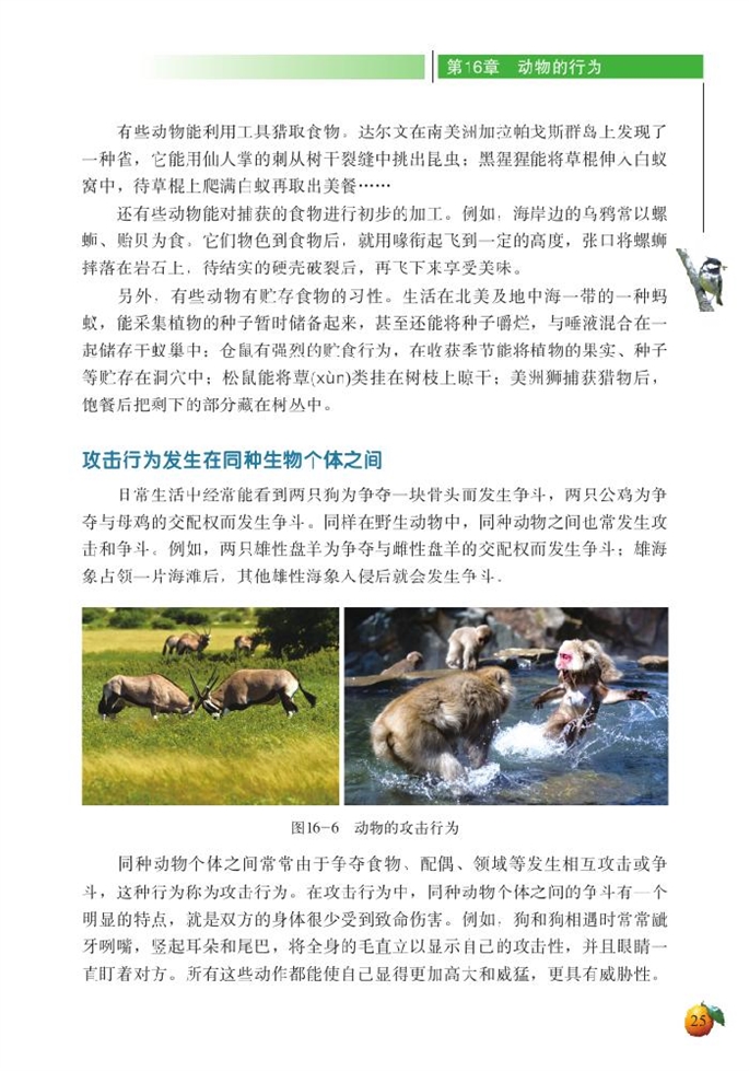 北师大版初中生物初二生物上册动物行为的主要类型第1页