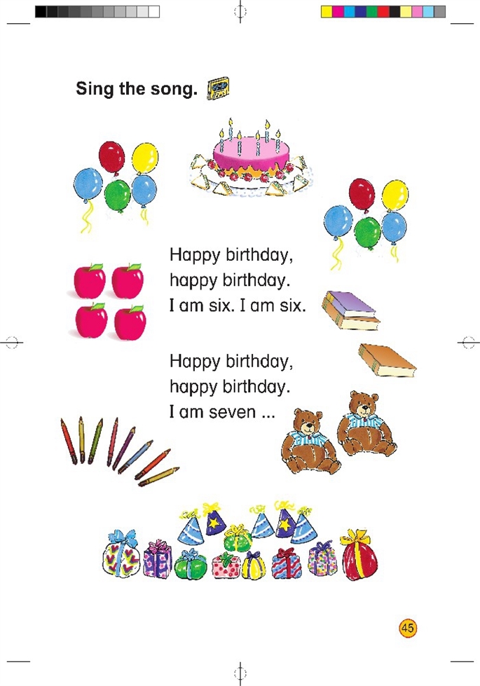 北师大版小学一年级英语下册Happy birthday!第4页