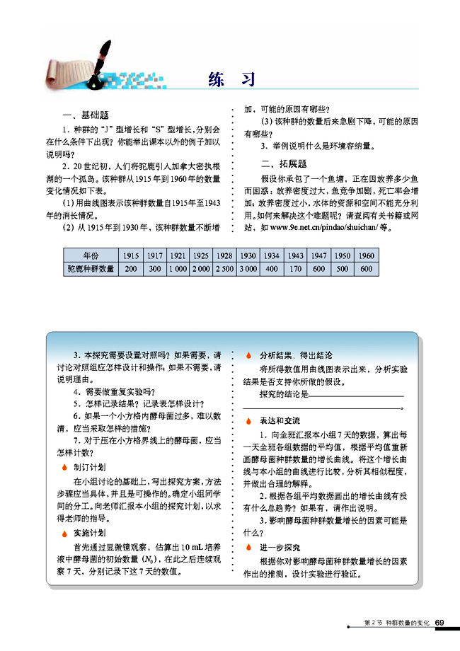 人教版高中高二生物必修3种群数量的变化第4页