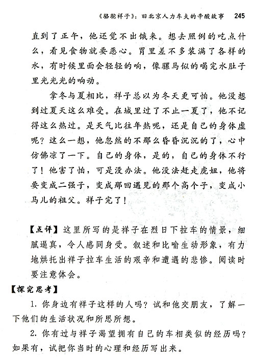 人教版八年级语文上册《骆驼祥子》：旧北京人力车夫的心酸故事第8页