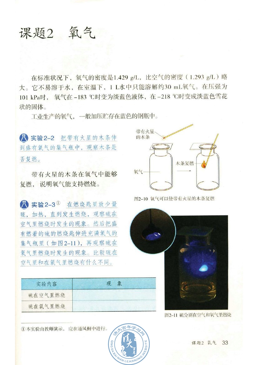 2012部编版九年级化学上册课题2 氧气 氧气的物理性质第0页