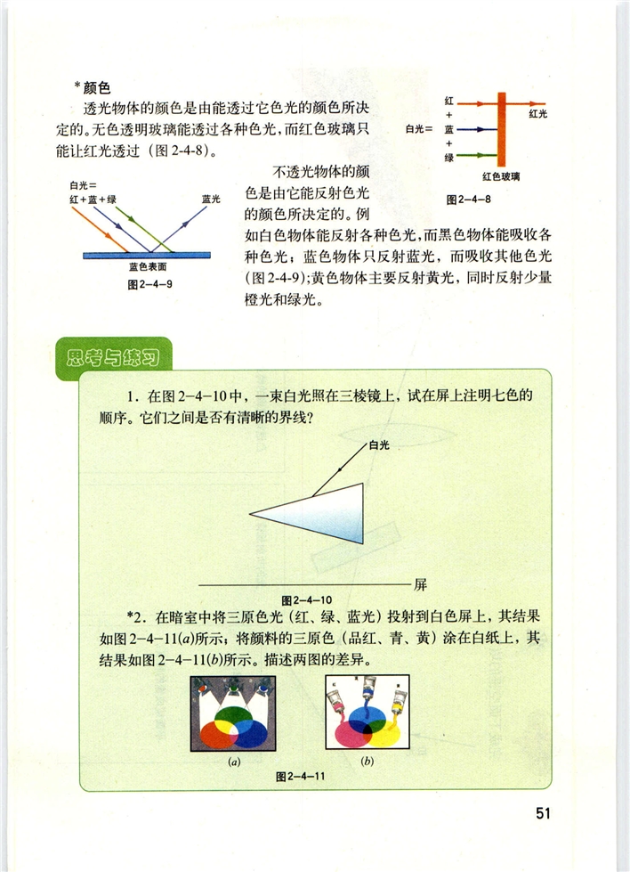 沪教版初中物理初二物理上册光的色散第2页