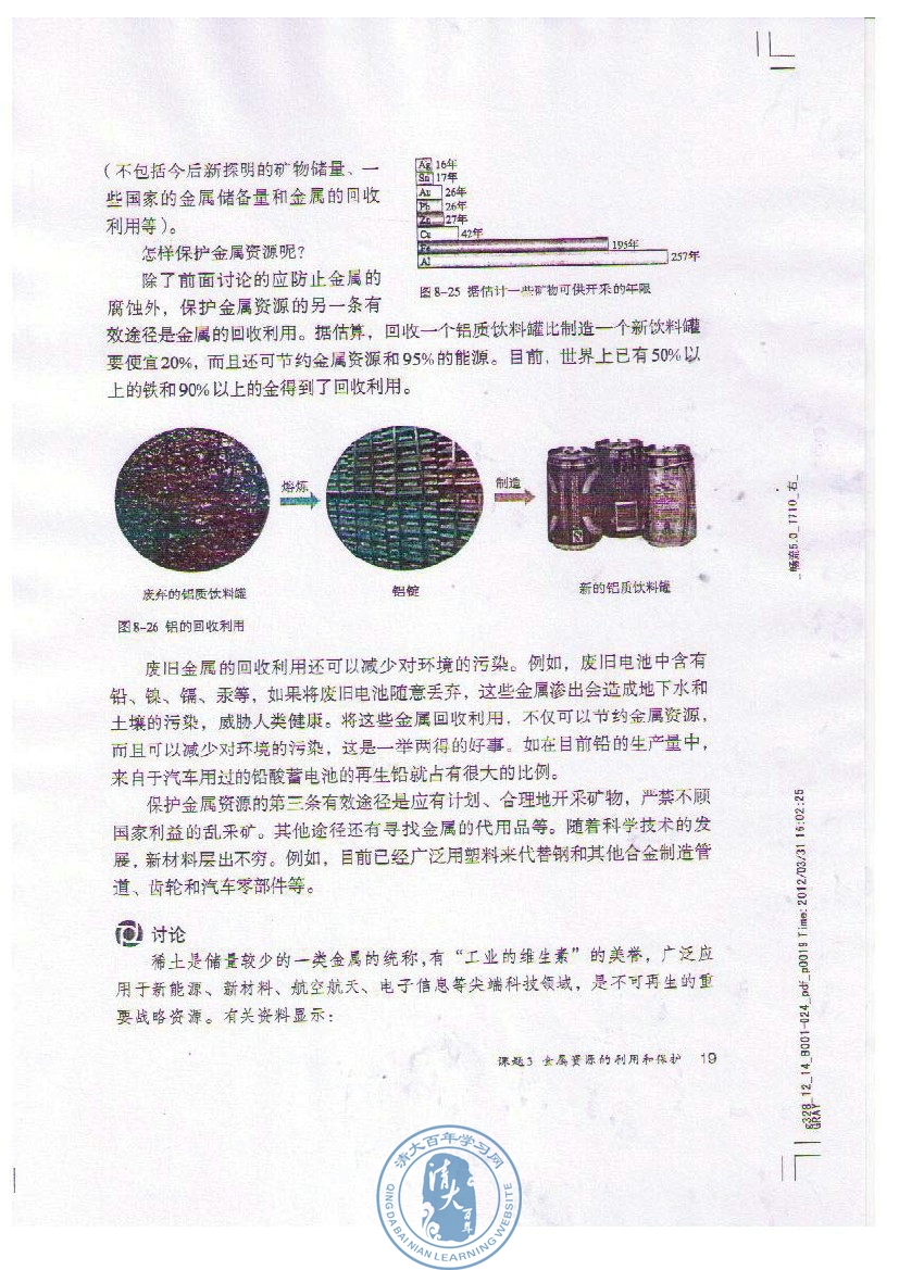 2012部编版九年级化学下册金属资源保护第0页