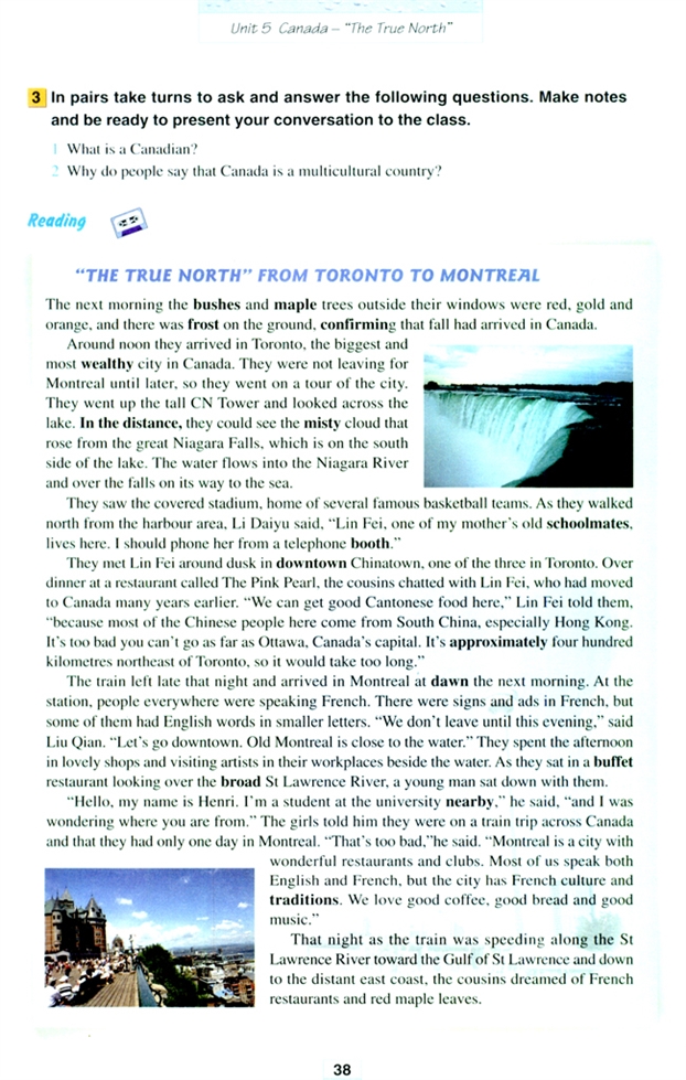 人教版高二英语必修三(2004)Unit 5 Canada—"The True North"第5页