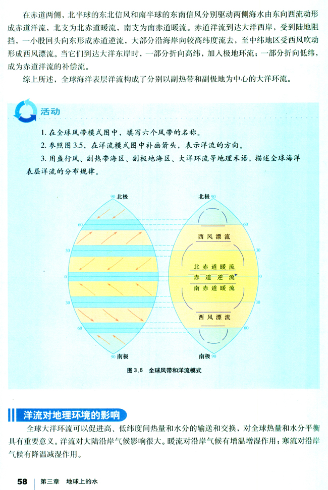 人教版高一地理必修1世界海洋表层洋流的分布第0页