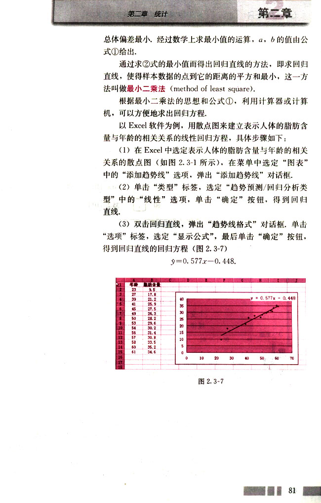 人教版高二数学必修三(2004A版)2.3 变量间的相关关系第6页