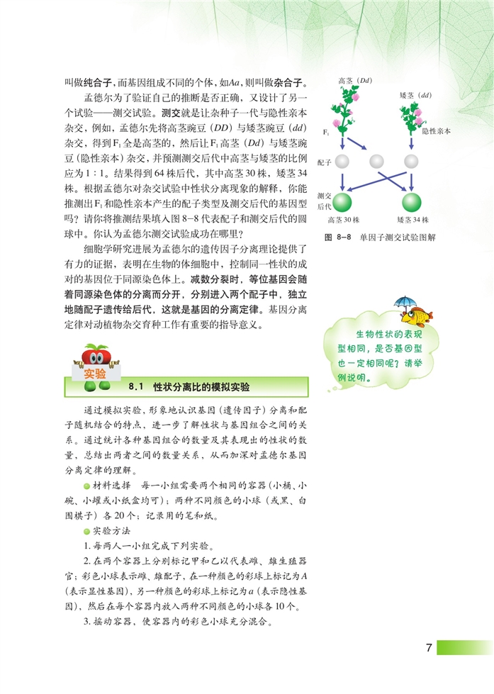 沪科版高中高三生命科学生命科学（第三册）遗传规律第5页