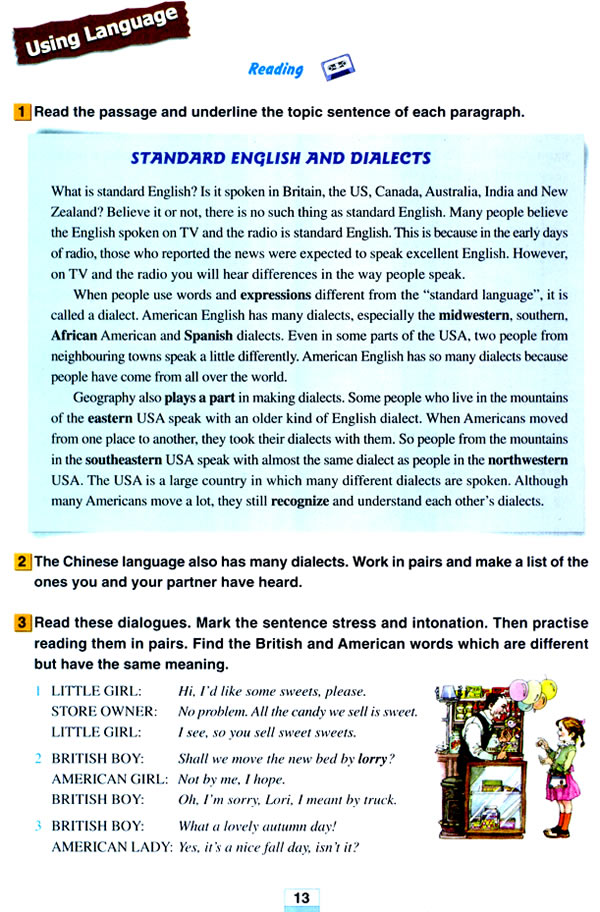 人教版高一英语必修一(2004)Unit 2 English around the world第4页
