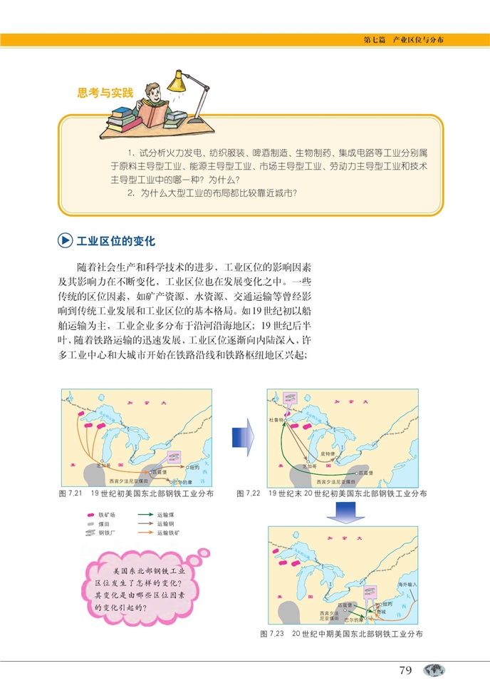 中图版高中高一地理第二册工业区位于工业区第4页