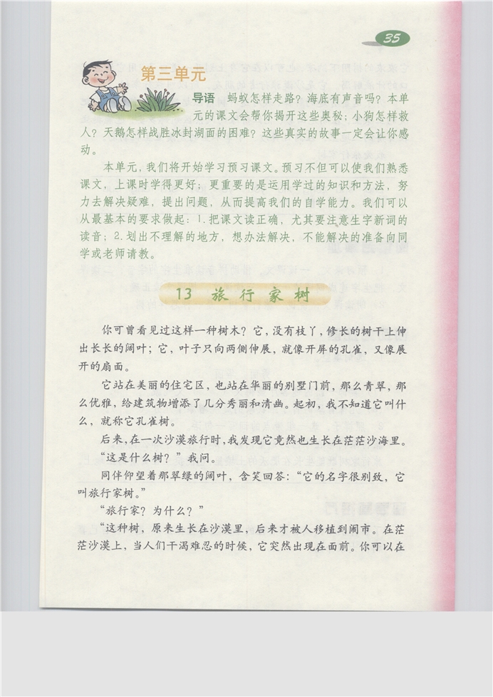 沪教版小学三年级语文上册旅行家树第0页
