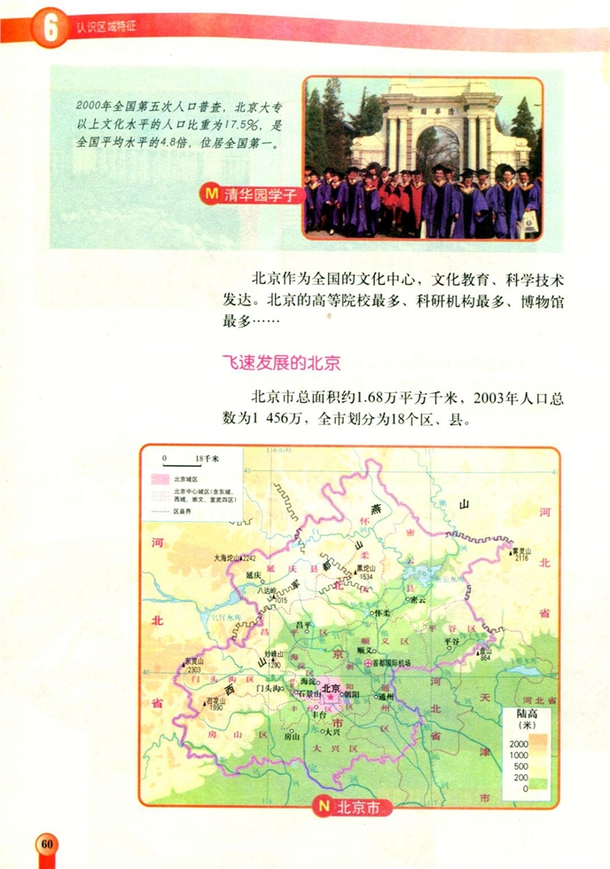 中图版初中地理初一地理下册北京第4页