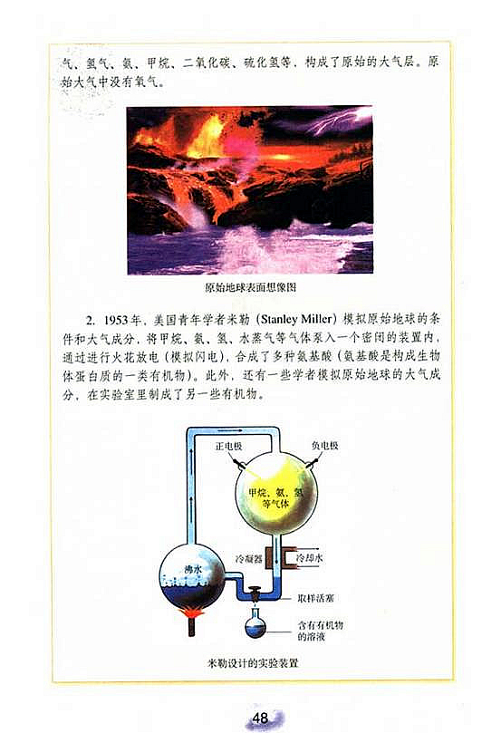 人教版初中初二生物下册地球上生命的起源第2页