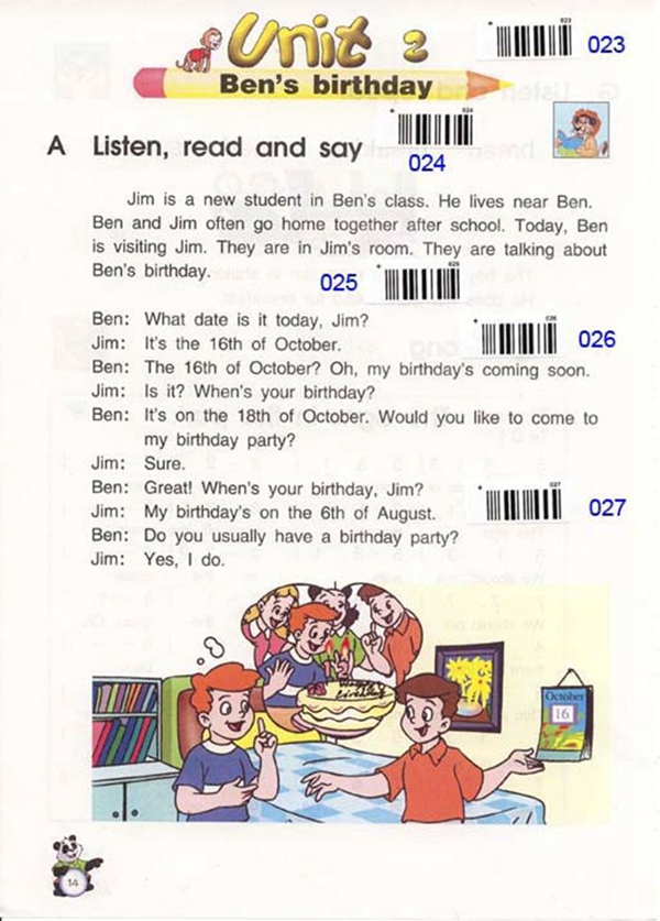 苏教版小学六年级英语上册Ben's birt…第0页