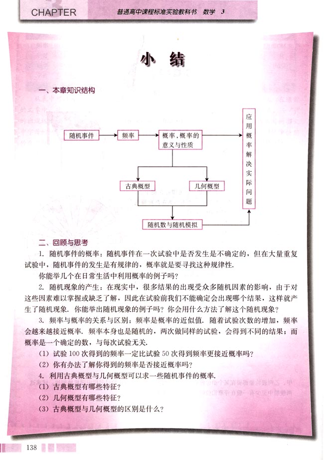 人教版高二数学必修三(2004A版)小结第0页