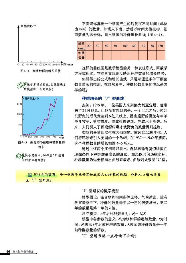 人教版高中高二生物必修3种群数量的变化第1页