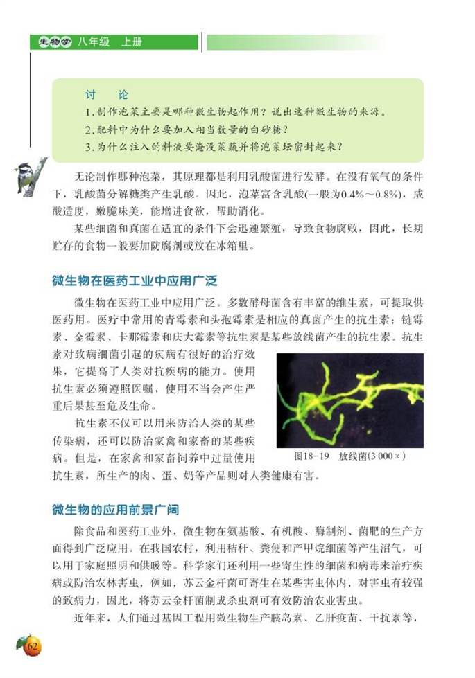 北师大版初中生物初二生物上册微生物与人类的关系第2页