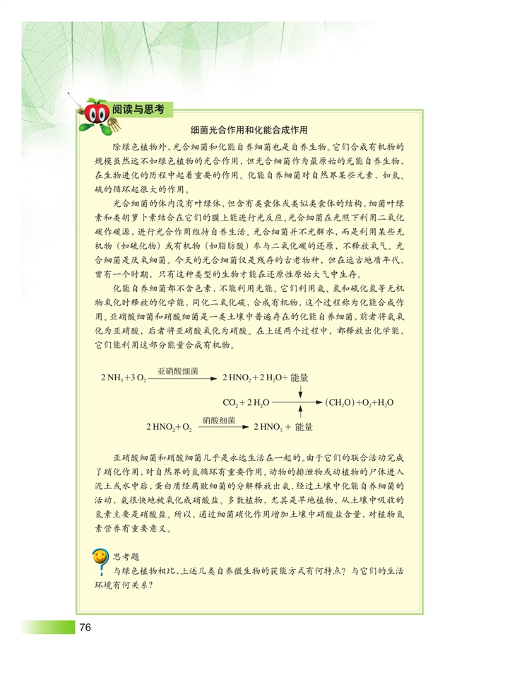 沪科版高中高一生命科学生命科学（第一册）光合作用第13页