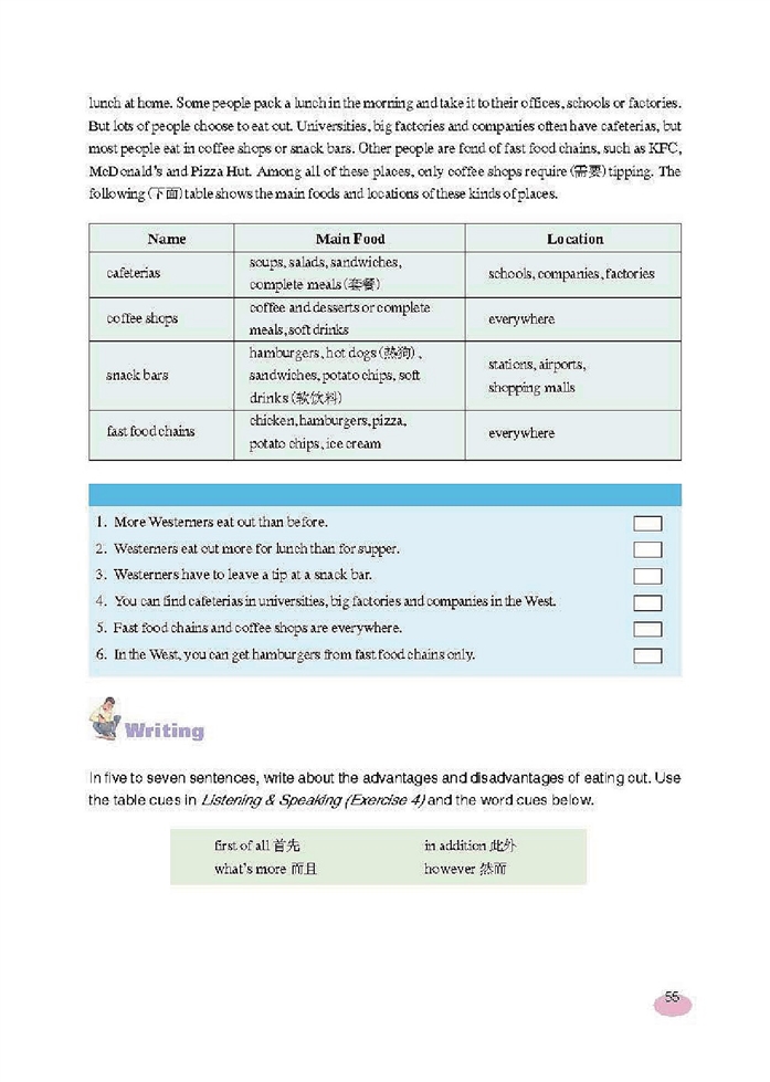 新世纪版初中英语初二英语上册Eating Out第7页