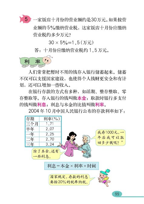 人教版小学六年级数学上册百分数第22页