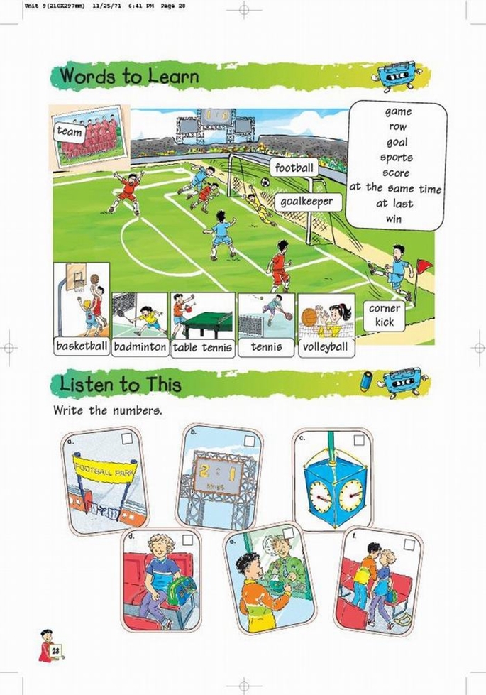 北师大版小学五年级英语下册A football…第3页