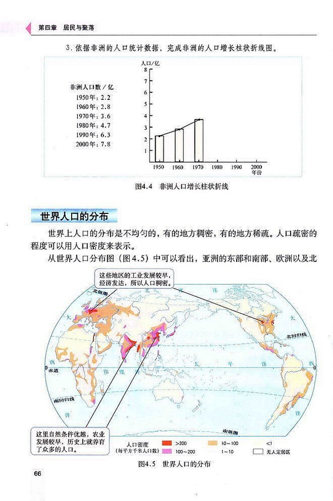 人教版初中地理初一地理上册人口与人种第2页