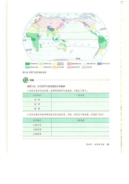 2012部编版七年级地理上册世界气候类型的分布第1页