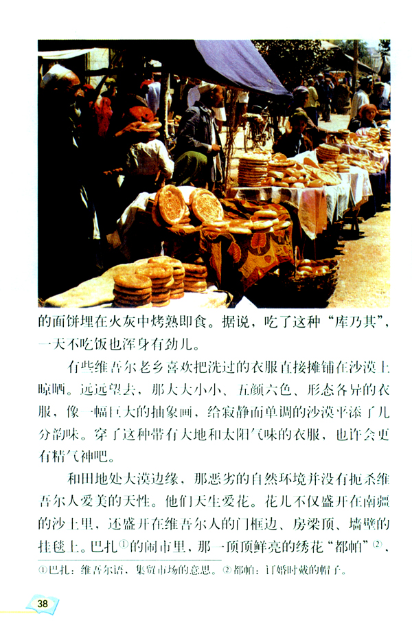 人教版六年级语文下册9*.和田的维吾尔第1页