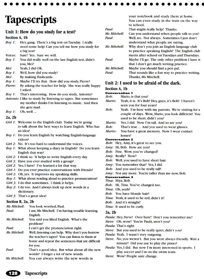 人教版初中英语初三英语全册Tapescripts第0页