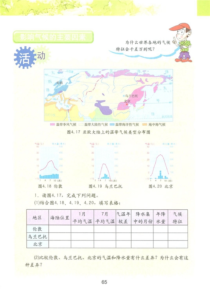 粤教版初中地理初一地理上册世界的主要气候类型第3页