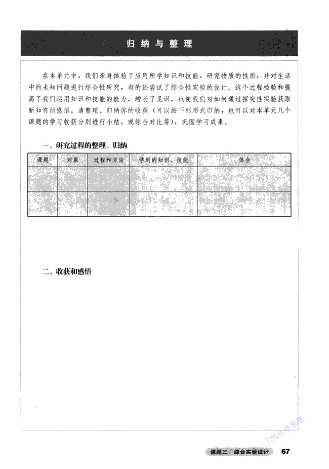 人教版高三化学选修6(实验化学)归纳与整理四第0页