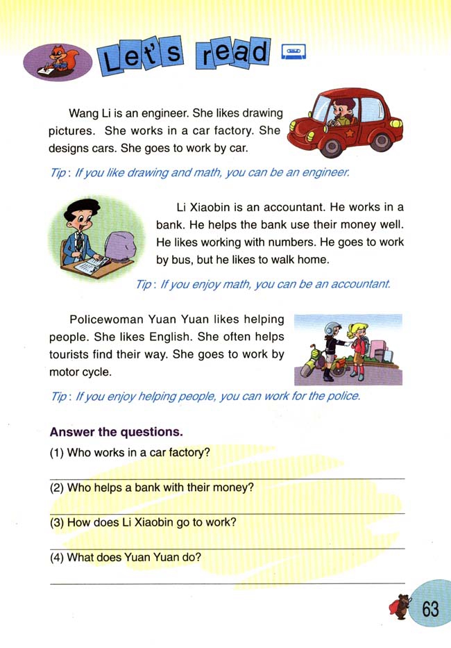 人教版小学六年级英语上册Unit 5  Wh…第6页