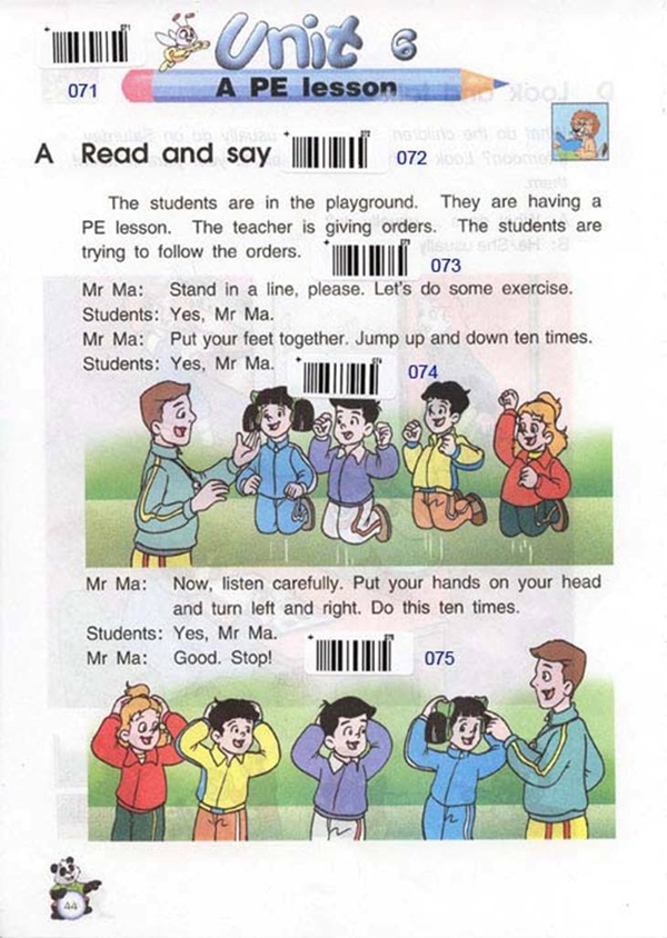 苏教版小学五年级英语下册A PE lesson第0页