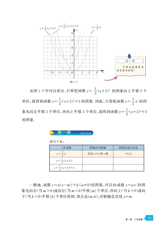浙教版初中数学初三数学上册二次函数的图像第6页