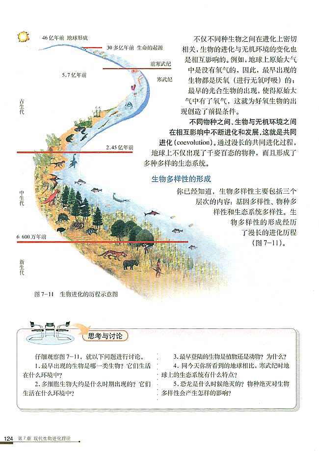 人教版高中高二生物必修2现代生物进化理论的主要内容第10页