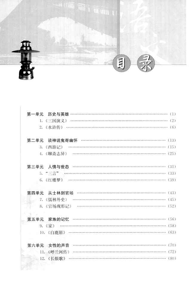 高三语文中国小说欣赏目录第0页