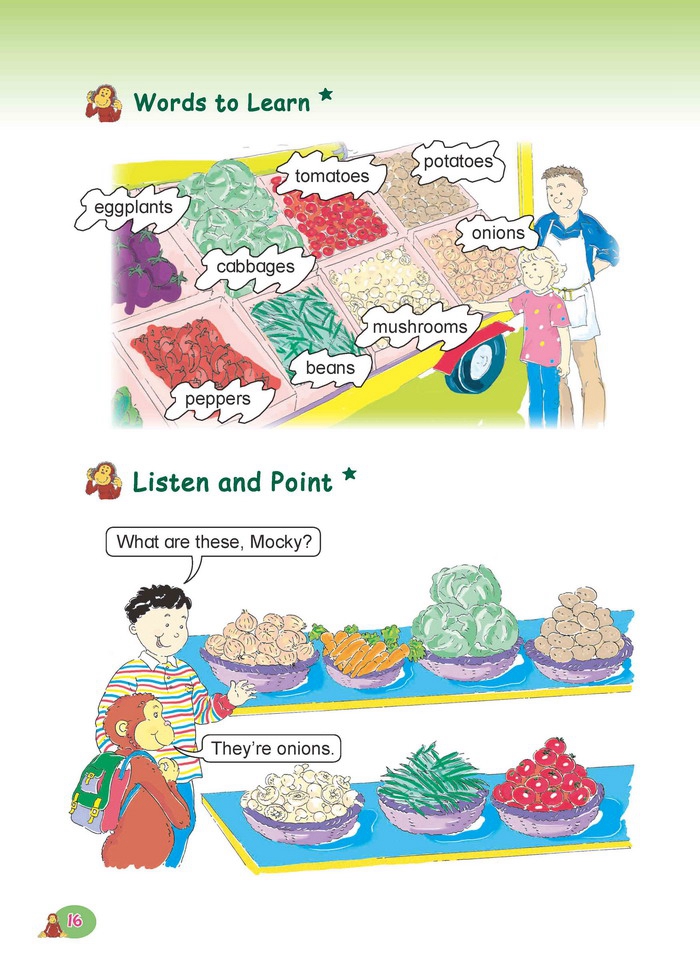 北师大版小学二年级英语下册Vegetables第3页