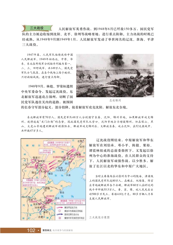 华师大版初中历史初一历史下册解放战争的胜利第1页