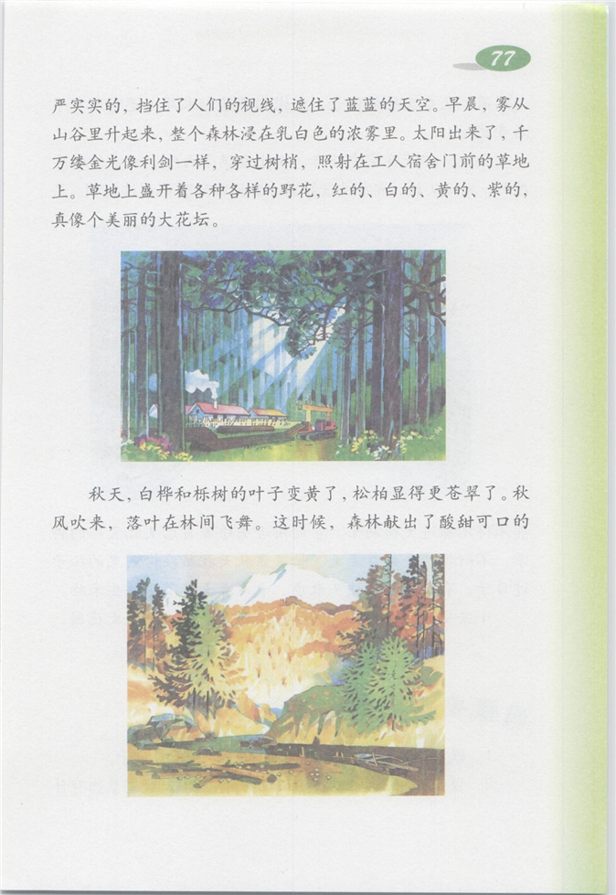 沪教版小学四年级语文上册美丽的小兴安岭第1页