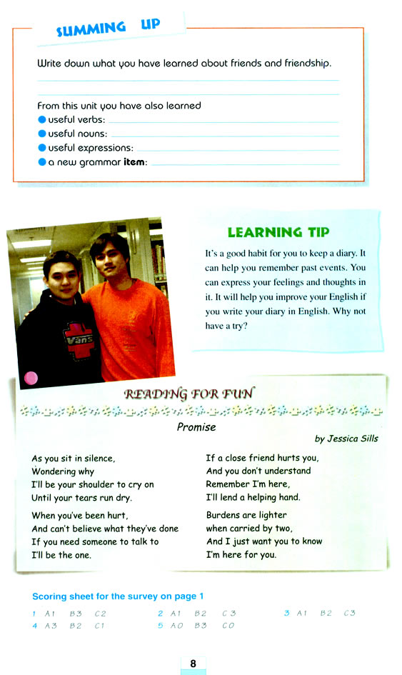人教版高一英语必修一(2004)Unit 1 Friendship第7页