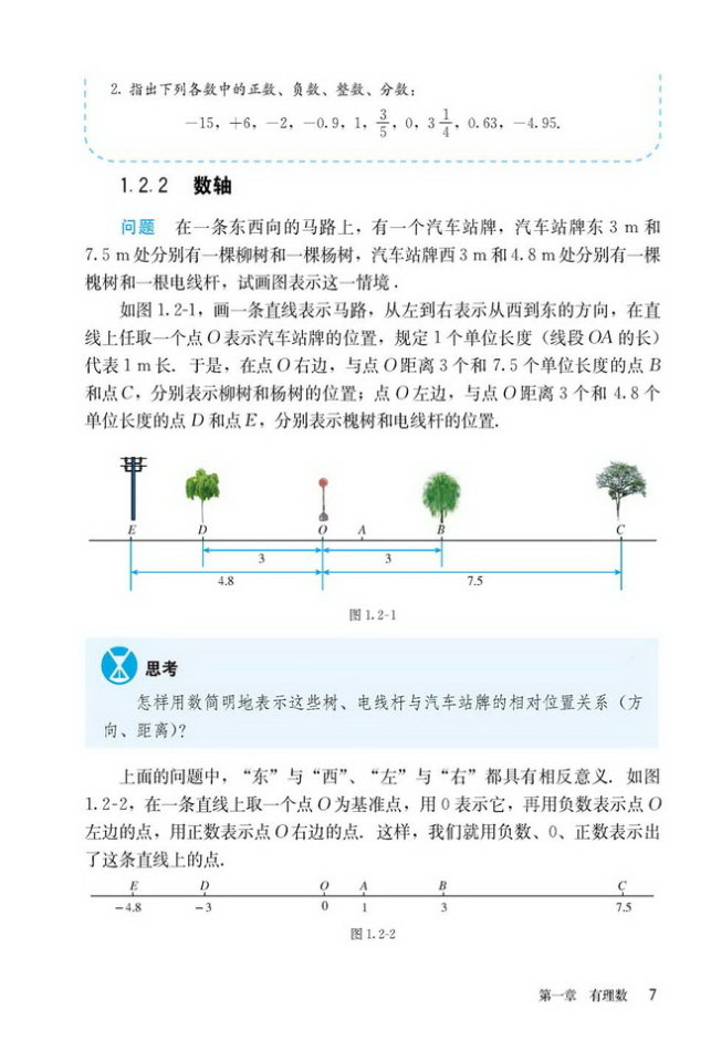 部编版七年级数学上册1.2.2 数轴第0页