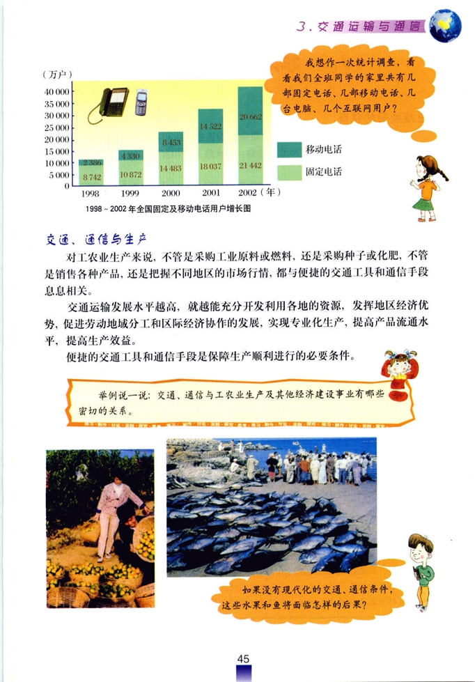 沪教版初中地理初一地理下册交通运输与通信第4页