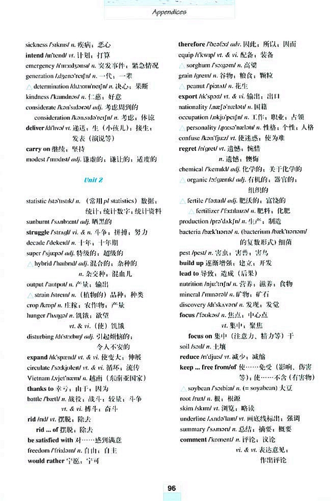 人教版高二英语必修四(2007)Words and expressions in each unit各单元生词和习惯用语第0页