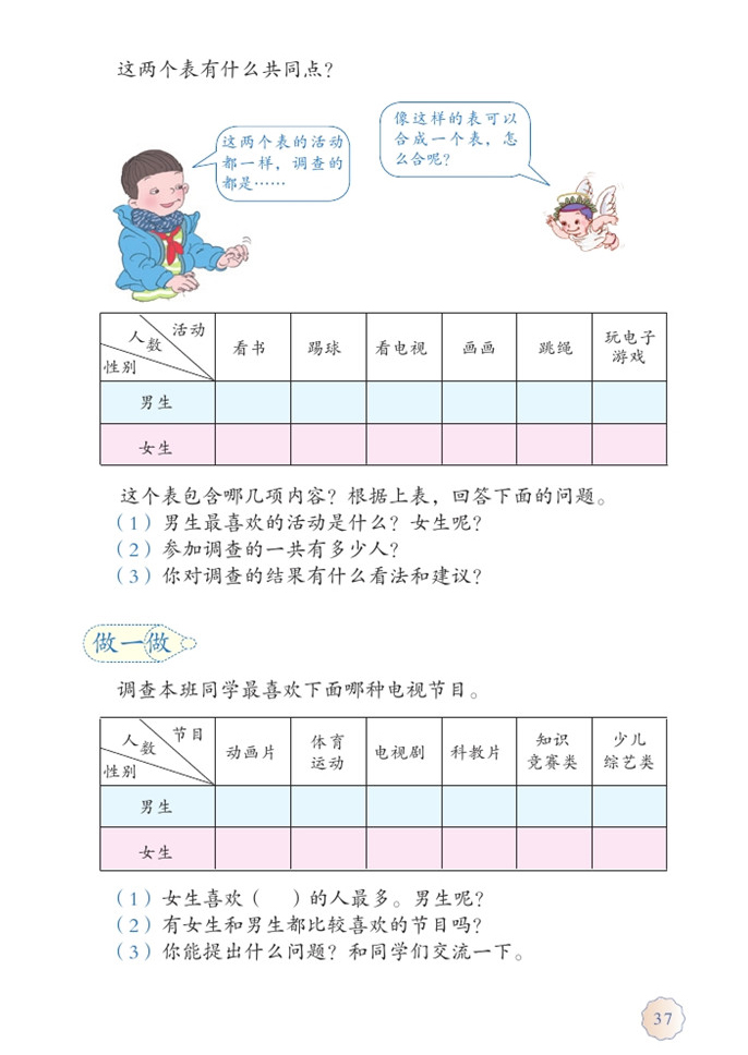 部编版三年级数学下册3.统计第1页