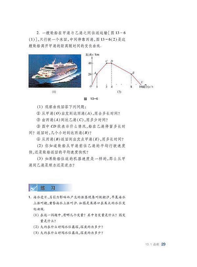 沪科版初中数学初二数学上册函数第8页