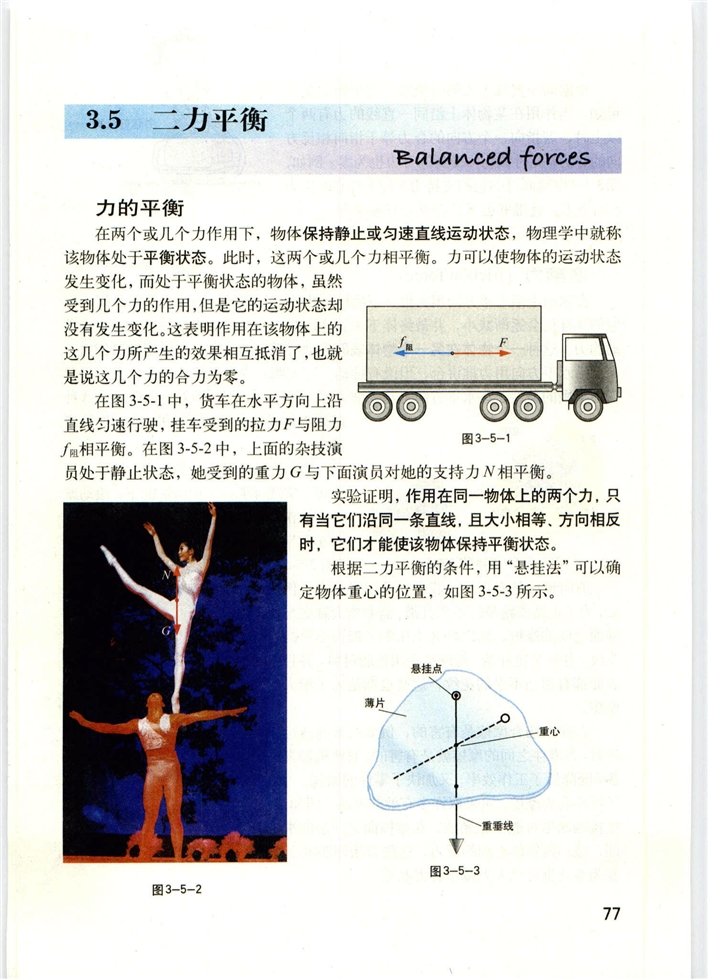 沪教版初中物理初二物理上册二力平衡第0页