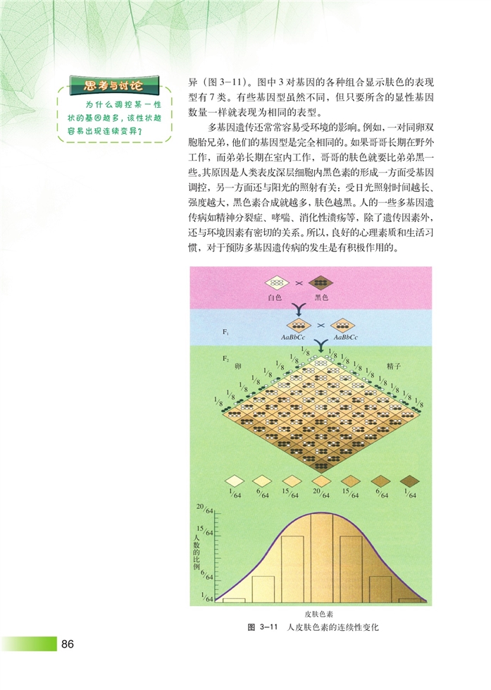 沪科版高中高三生命科学生命科学(拓展)孟德尔遗传定律的扩展第5页